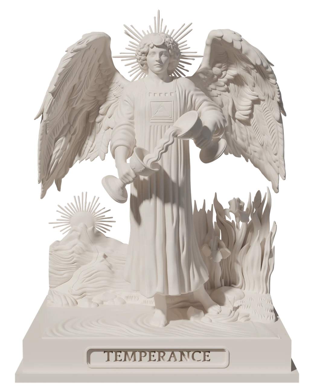 Temperance, a hand-painted tarot figurine