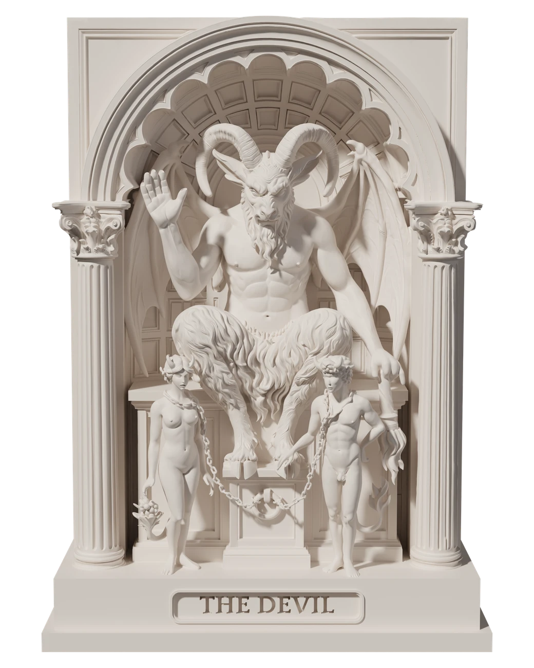 The Devil, a hand-painted tarot figurine