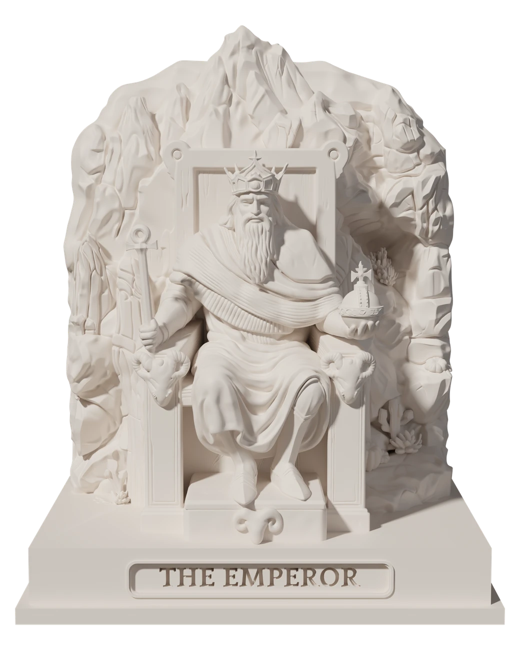The Emperor, a hand-painted tarot figurine