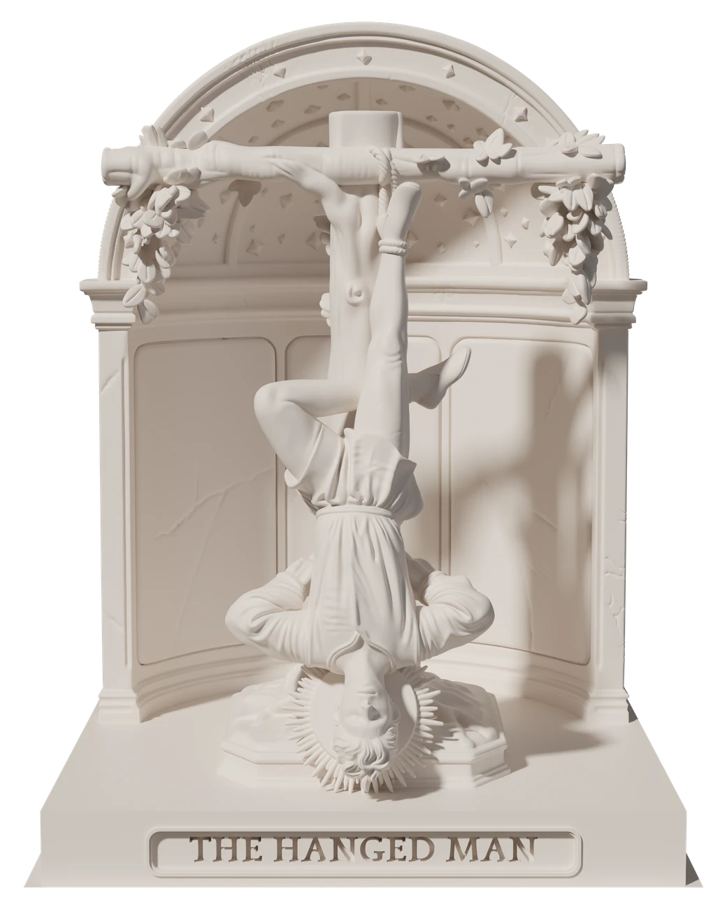 The Hanged Man, a hand-painted tarot figurine