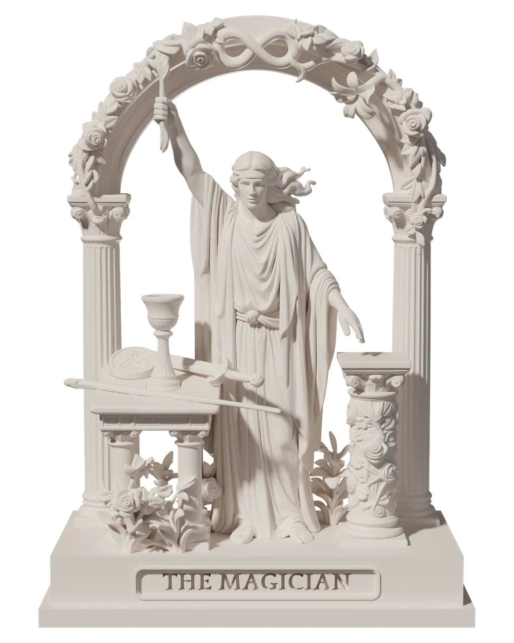 The Magician, a hand-painted tarot figurine