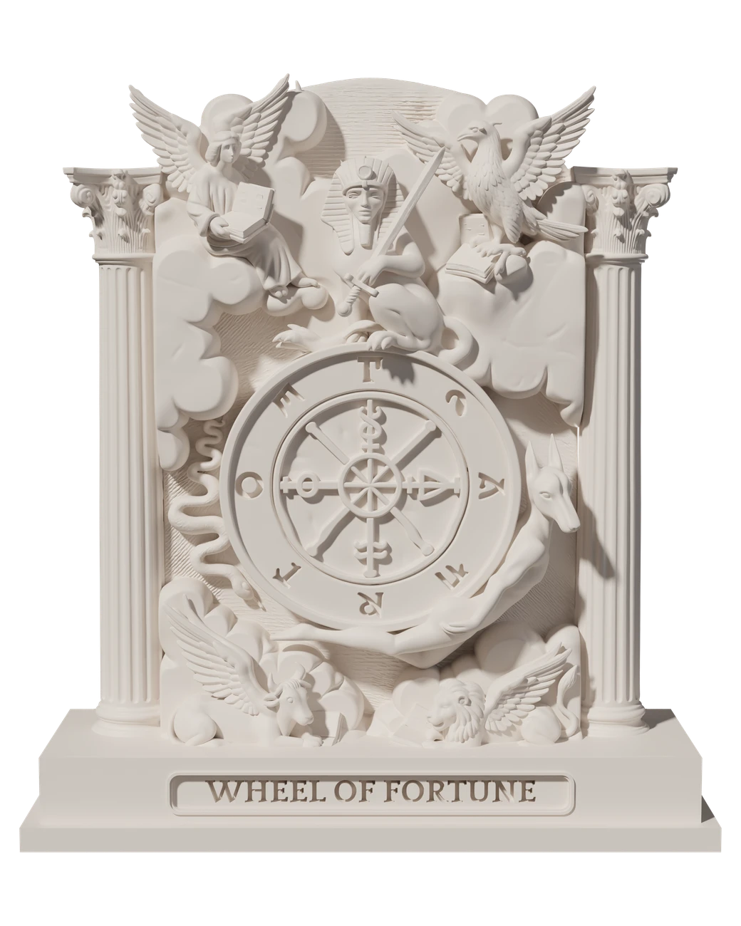Wheel of Fortune, a hand-painted tarot figurine