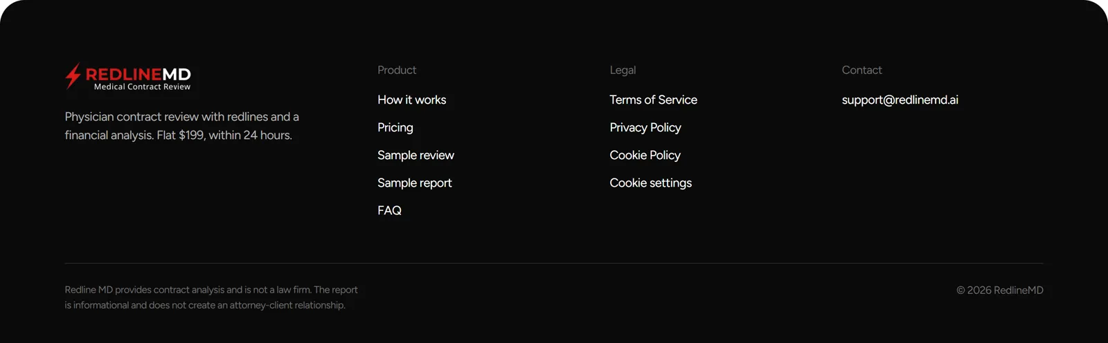 New footer