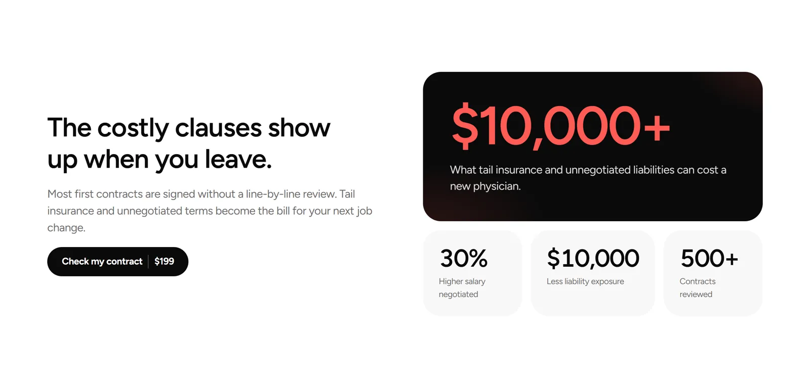 Problem section with the $10,000 card