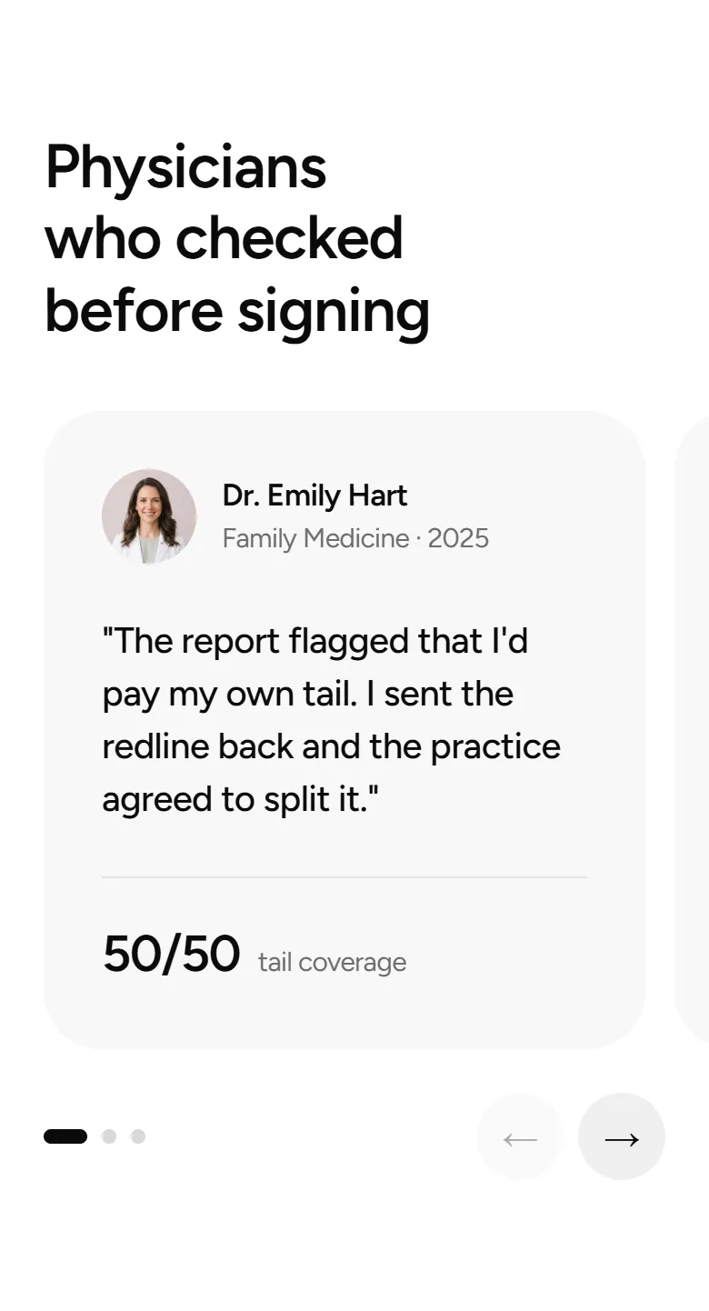 Testimonials carousel on mobile