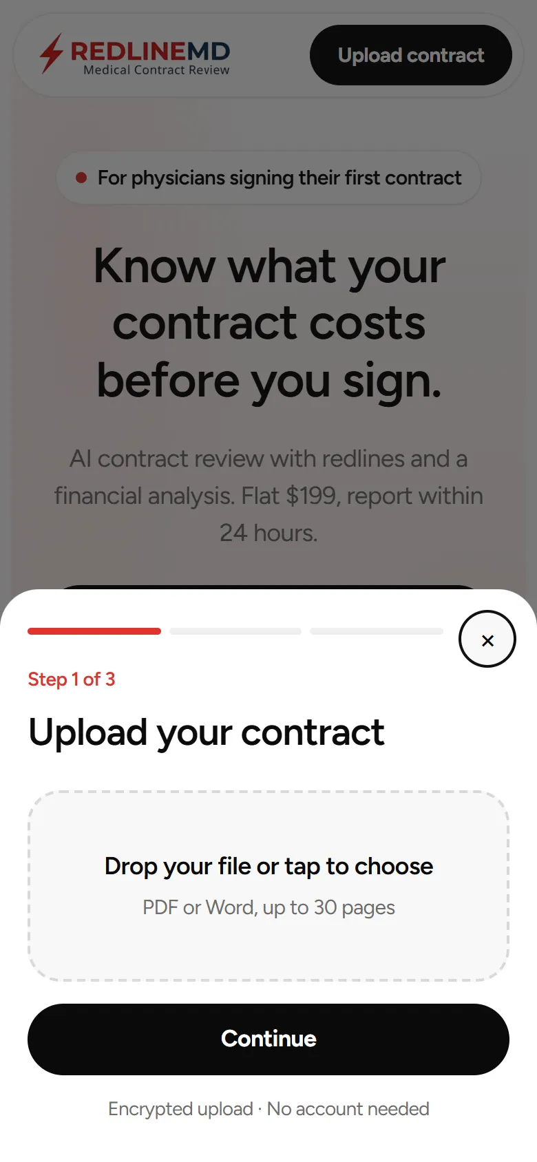 Upload modal on mobile