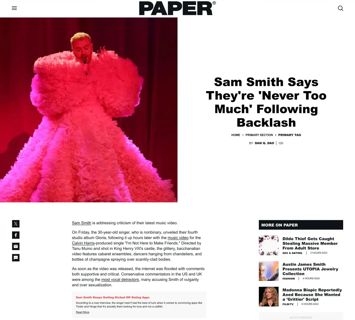 PAPER everyday article, desktop, Redesign