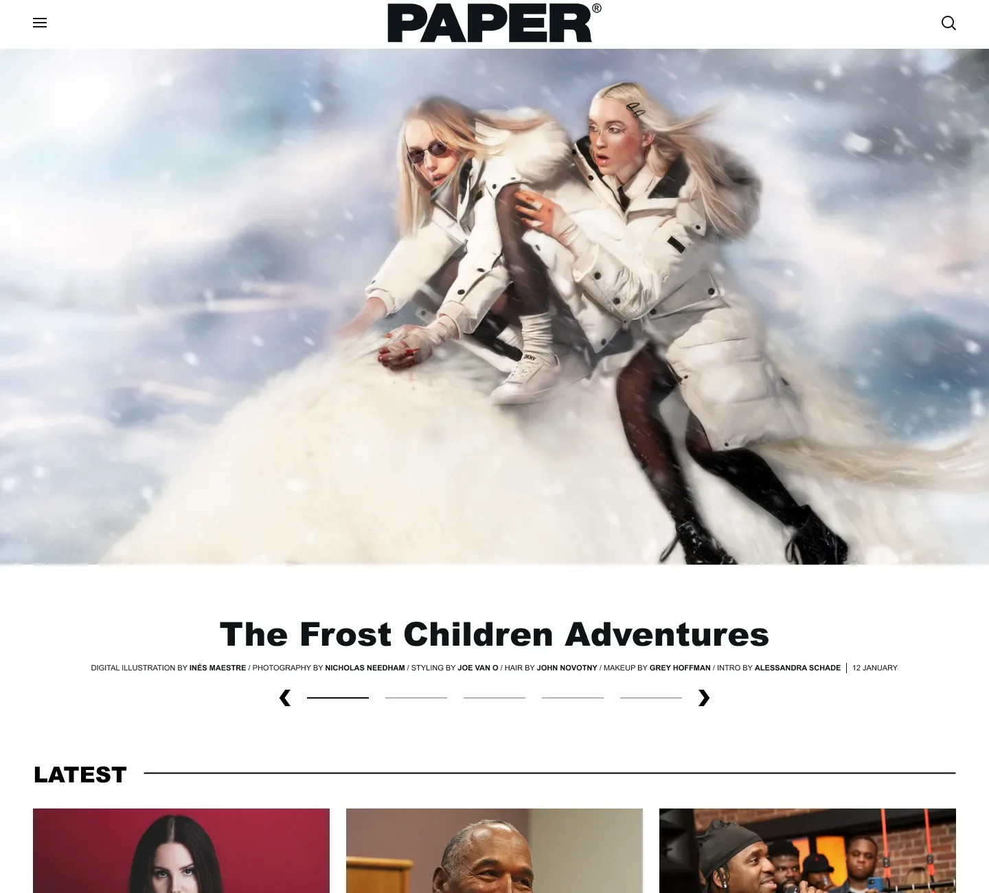 PAPER home, desktop, Redesign